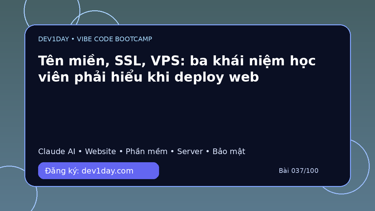 Ảnh minh họa Tên miền, SSL, VPS: ba khái niệm học viên phải hiểu khi deploy web - Dev1Day